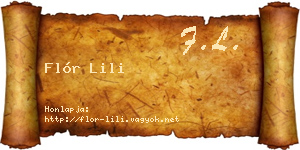 Flór Lili névjegykártya