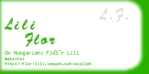 lili flor business card